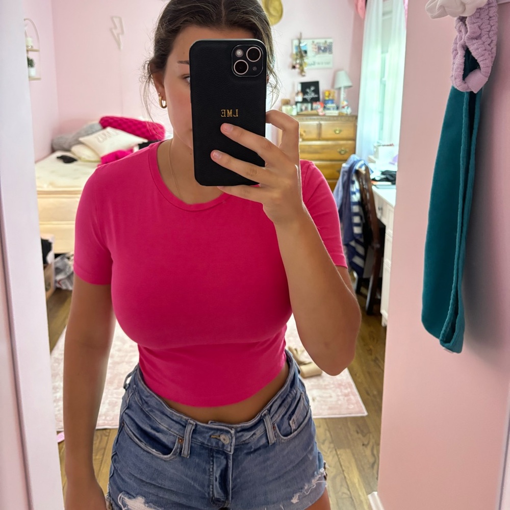 Zara Hot Pink Crop Top